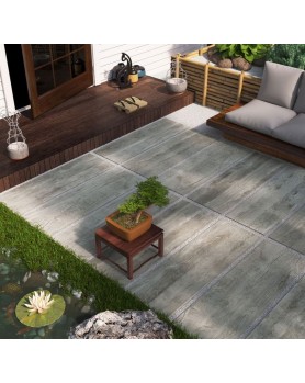Carrelage extérieur 2cm Del Conca Monteverde gris 40x120 rectifié