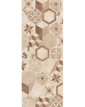 Carrelage décor marca corona terra  exagone mix antracite  25x21,6