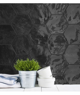 Carrelage Terratinta Hexa Wall Black Swan 17,3x15