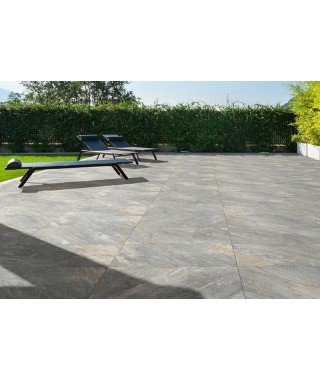 Carrelage extérieur 2cm Del Conca Quartz gris 60x90 rectifié