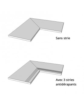 Margelle piscine angle 90 Novoceram Tablon naturel 29x120