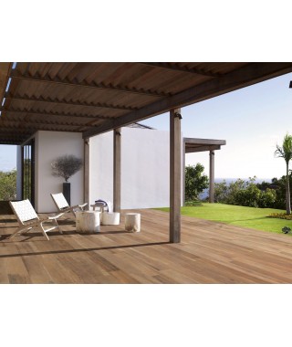 Carrelage extérieur 2cm Supergrès Travel southgold 30x120 rectifié