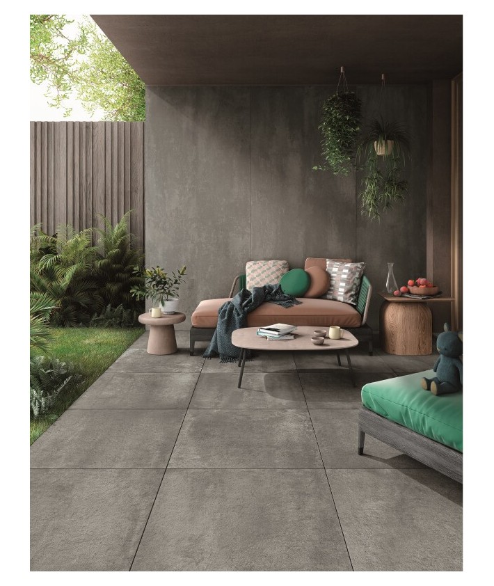 Carrelage extérieur 2cm Mirage Glocal gris clair 90x90 rectifié