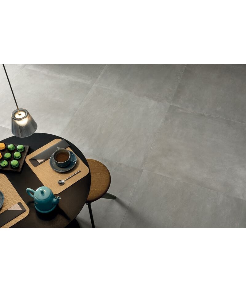 Carrelage Imitation Béton – Gardenia Orchidea Make Gris Corten 80x80 Cm, Effet Grès Cérame, Résistant à L'eau