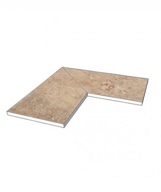 Margelle piscine angle 90 Novoceram Tiber natural