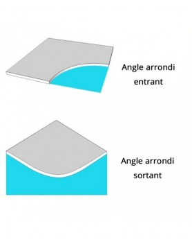 Margelle piscine angle arrondi Novoceram Kobe calcite 29x60