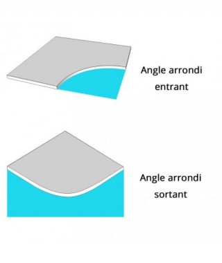 Margelle piscine angle arrondi Novoceram Kobe calcite 29x60