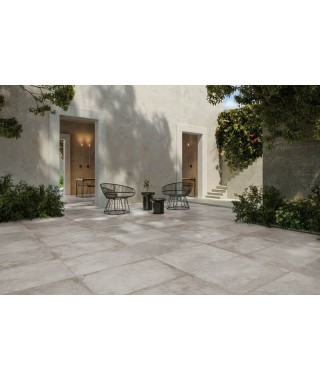 Carrelage extérieur 2cm Novoceram Château 80x80 Gris