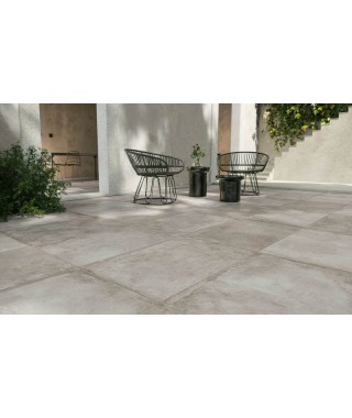 Carrelage extérieur 2cm Novoceram Château 80x80 Gris