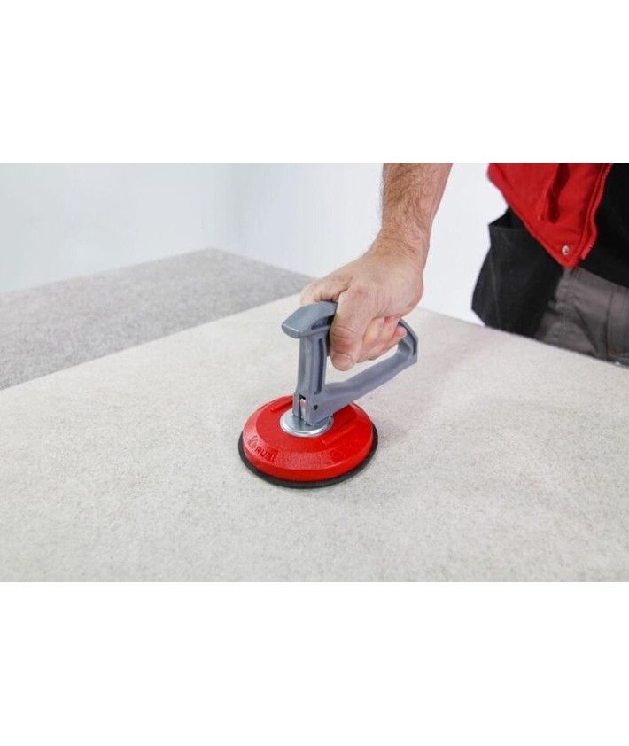 Ventouse Double Surface Rugueuse RUBI - 66952 - Pour Carreaux Céramique - Capacité 55kg - Diamètre 120mm