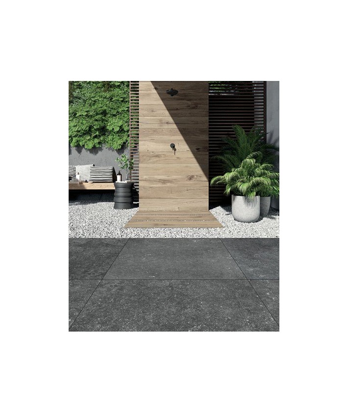 Carrelage extérieur 2cm noir Flaviker Nordik Stone 90x90