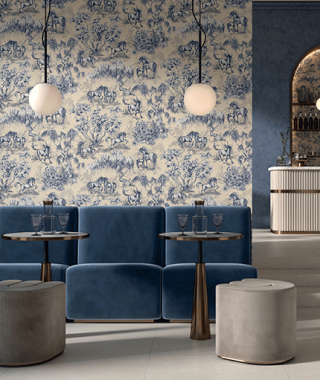Carrelage Mural Novoceram Licorne Bleu 40x80