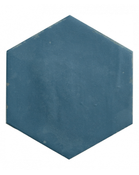Carrelage intérieur bleu hexagonal pour sol et mur hexagonal Carmen Nomade Souk 13,9x16