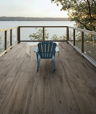 Carrelage terrasse 2cm imitation bois Ragno Woodmania Musk 40x120