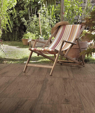 Carrelage terrasse 2cm imitation bois Ragno Woodmania Caramel (marron) 40x120