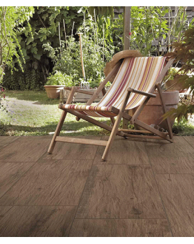 Carrelage terrasse 2cm imitation bois Ragno Woodmania Caramel (marron) 40x120