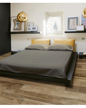 Carrelage sol et mur marron imitation bois Ragno Woodmania Caramel 20x120