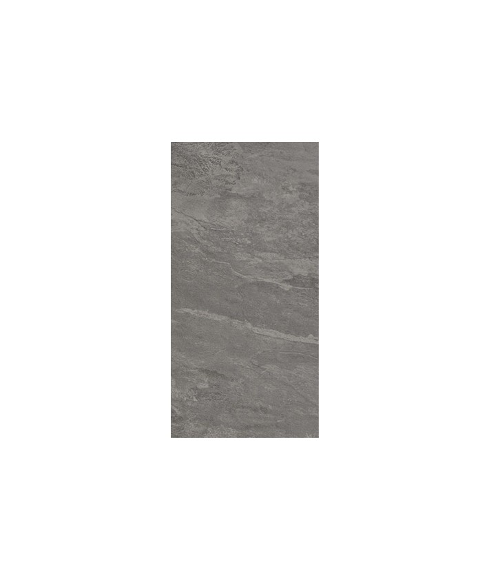 Carrelage extérieur 2cm imitation pierre gris foncé Novoceram Kobe 45x90 rectifié structuré
