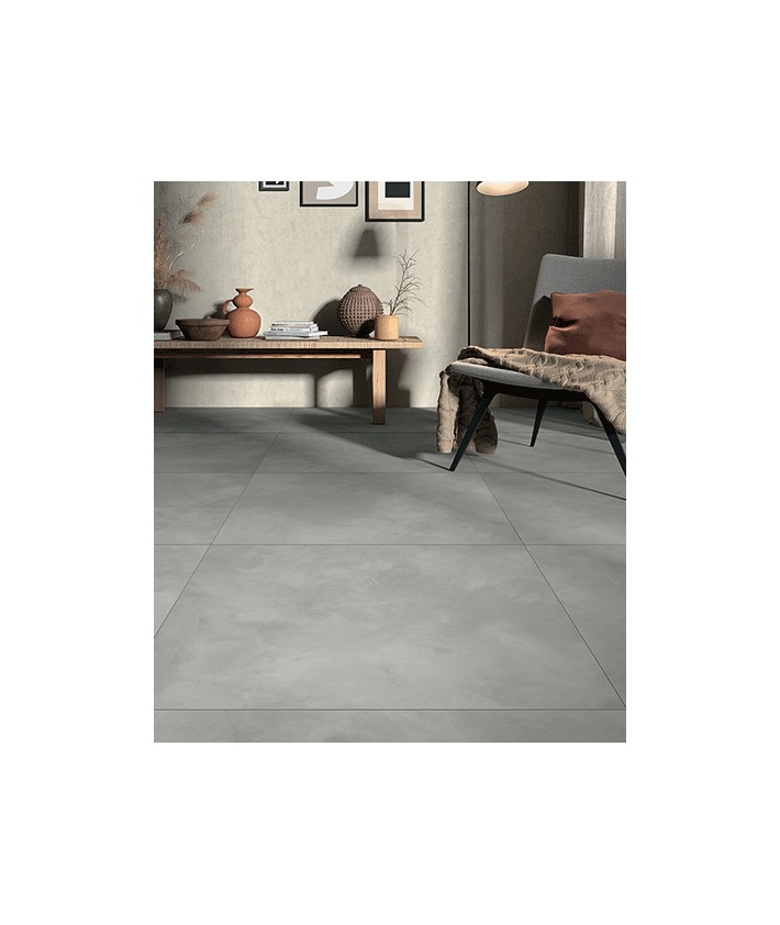 Carrelage gris aspect béton sol Mirage Clay Delight 80x80