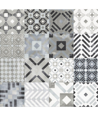 Carrelage decor ABK Play Labyrinth gris 20x20