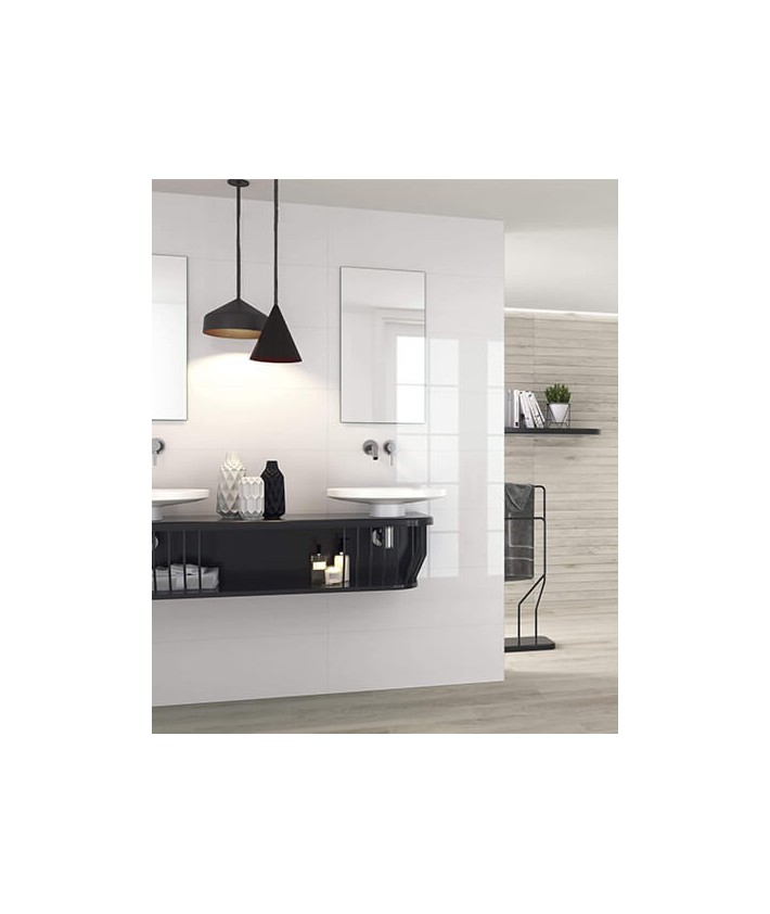 Faïence APE All White 30x90 rectifié shine