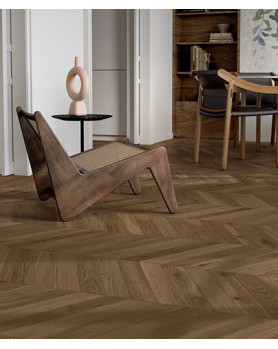 Carrelage Chevron Marron Effet Bois Marca Corona Elisir Royal Castano