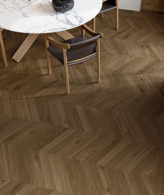 Carrelage Chevron Marron Effet Bois Marca Corona Elisir Royal Castano