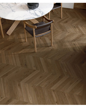 Carrelage Chevron Marron Effet Bois Marca Corona Elisir Royal Castano