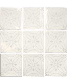 Faïence Décor Blanc Effet Ciment Carmen Fado Amalia White