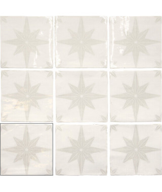 Faïence Décor Blanc Effet Ciment Carmen Fado Carmo White