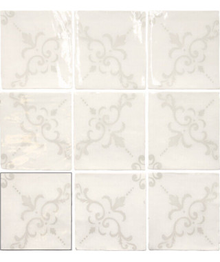Faïence Décor Blanc Effet Ciment Carmen Fado Moura White