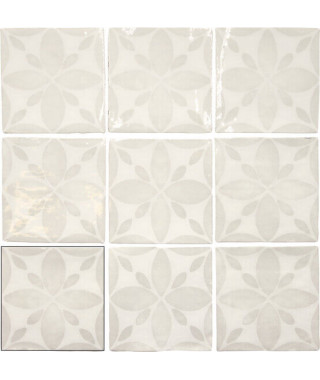 Faïence Décor Blanc Effet Ciment Carmen Fado Mariza White