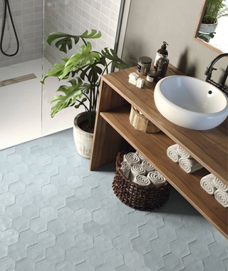 Carrelage Bleu Carmen Switch Hexa Off Blue Matt