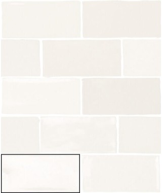 Faïence Blanche Effet Ciment Carmen Fado White 6.5x13