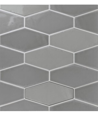 Carrelage hexagonal Harlequin white brillant 10x20 cm
