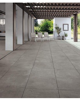 Carrelage extérieur 2cm Novoceram Fast gris 60x60 rectifié