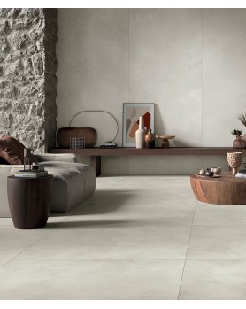 Carrelage gris clair imitation béton Mirage Clay Calm 80x80