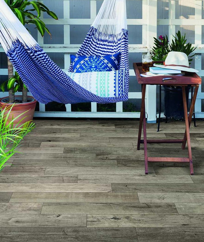 Carrelage extérieur imitation bois Ragno Woodshape Grigio 15x90