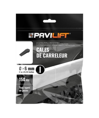 Sachet de 150 Cales D’ajustement 1 à 6 mm Pavilift