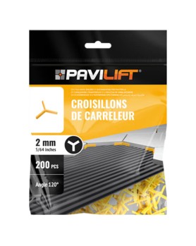 Sachet de 250 Croisillons Classiques 2mm en Y 120° Pavilift
