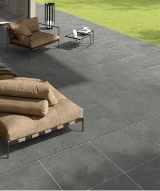 Carrelage Extérieur Effet Ardoise Caesar Céramiche 80x80 Slab.2