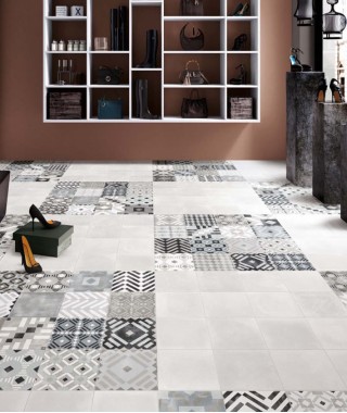 Carrelage decor ABK Play Labyrinth gris 20x20