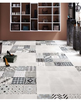Carrelage decor ABK Play Labyrinth gris 20x20