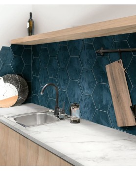 Carrelage Terratinta Hexa Wall Ocean Wave 17,3x15