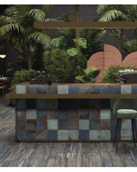 Carrelage decor ABK Play Oxide bleu 20x20