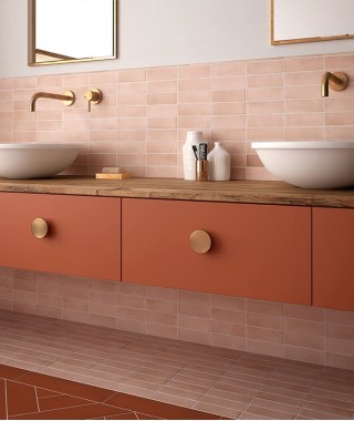 Carreaux décor mural colorés salle de bain et cuisine