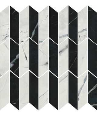 Mosaïque design géométrique noir et blanc Dune