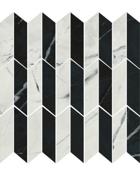 Mosaïque design géométrique noir et blanc Dune
