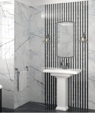 Mosaïque design géométrique noir et blanc Dune