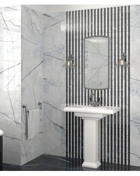 Mosaïque design géométrique noir et blanc Dune